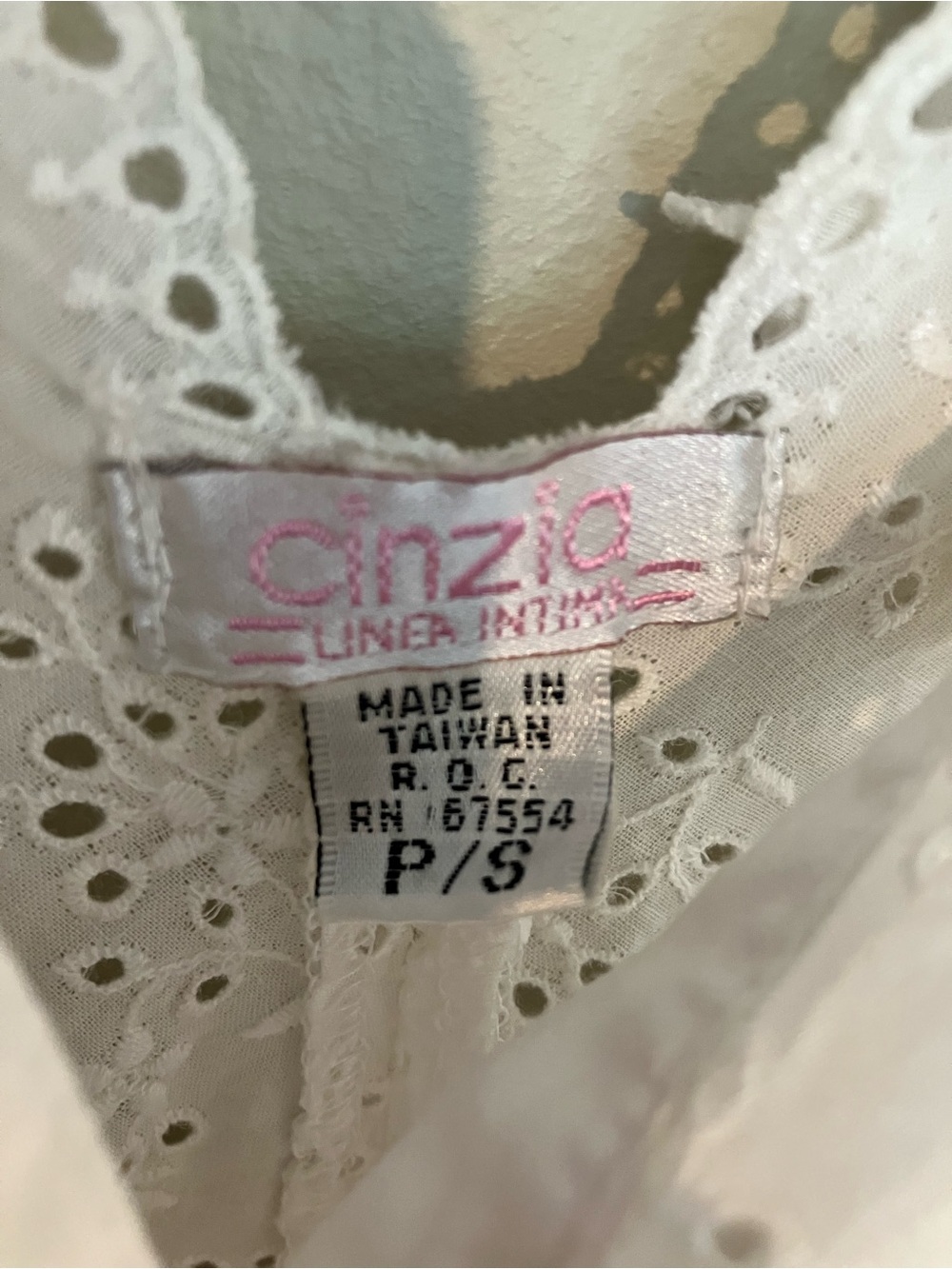 Vintage Cinzia Linea Intima Rosettes Embellished White Nightgown Side Ties - Picture 2 of 7
